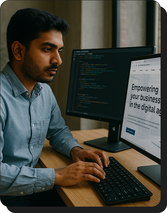 Man working on computer